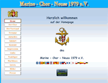 Tablet Screenshot of marine-chor-neuss.de